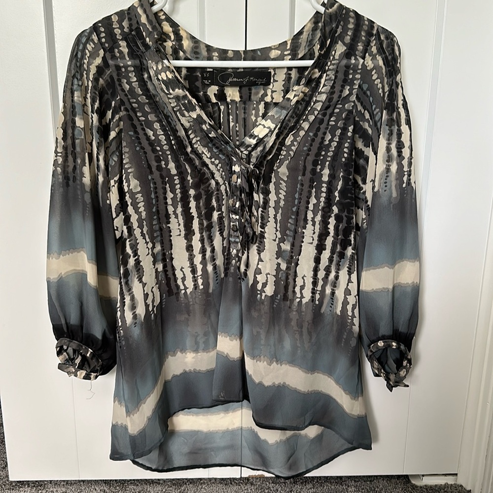 Patterson J. Kincaid 3/4 Sleeve Polyester Blouse Size XS